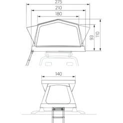 Dometic Inflatable Roof Tent TRT 140 AIR -Telt & Mat Salgsbutikk dometic inflatable roof tent trt 140 air ore 8