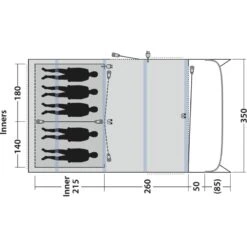 Outwell Avondale 5pa -Telt & Mat Salgsbutikk outwell avondale 5pa green 6