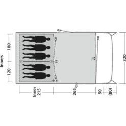 Outwell Greenwood 5 -Telt & Mat Salgsbutikk outwell greenwood 5 dark leaf 2