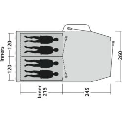 Outwell Springwood 4SG -Telt & Mat Salgsbutikk outwell springwood 4sg blue 2