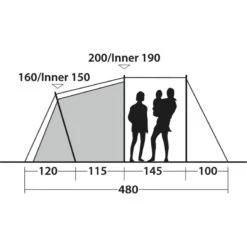 Outwell Springwood 4SG -Telt & Mat Salgsbutikk outwell springwood 4sg blue 3