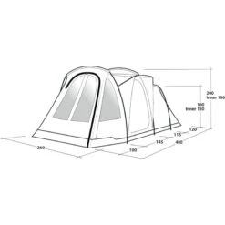 Outwell Springwood 4SG -Telt & Mat Salgsbutikk outwell springwood 4sg blue 5