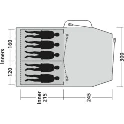 Outwell Springwood 5SG -Telt & Mat Salgsbutikk outwell springwood 5sg blue 5