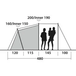 Outwell Springwood 5SG -Telt & Mat Salgsbutikk outwell springwood 5sg blue 6