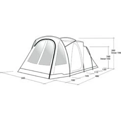 Outwell Springwood 5SG -Telt & Mat Salgsbutikk outwell springwood 5sg blue 8